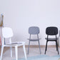 Scandinavian Open Back Dining Chair Plastic Armless Dining Side Chair