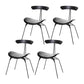 Black Iron Legs Dining Chairs Industrial Armless Dining Side Chair Black 4 Piece Set Clearhalo 'Dining Chairs' 'Dining Tables & Seating' 'dining_chair' 'furn' 'furn_dining_chair' 'Furniture' 'Kitchen & Dining Furniture' 5589772