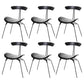 Black Iron Legs Dining Chairs Industrial Armless Dining Side Chair Black 6 Piece Set Clearhalo 'Dining Chairs' 'Dining Tables & Seating' 'dining_chair' 'furn' 'furn_dining_chair' 'Furniture' 'Kitchen & Dining Furniture' 5589775