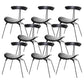 Black Iron Legs Dining Chairs Industrial Armless Dining Side Chair Black 8 Piece Set Clearhalo 'Dining Chairs' 'Dining Tables & Seating' 'dining_chair' 'furn' 'furn_dining_chair' 'Furniture' 'Kitchen & Dining Furniture' 5589777