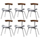 Black Iron Legs Dining Chairs Industrial Armless Dining Side Chair Gray 6 Piece Set Clearhalo 'Dining Chairs' 'Dining Tables & Seating' 'dining_chair' 'furn' 'furn_dining_chair' 'Furniture' 'Kitchen & Dining Furniture' 5589783