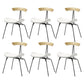 Black Iron Legs Dining Chairs Industrial Armless Dining Side Chair White 6 Piece Set Clearhalo 'Dining Chairs' 'Dining Tables & Seating' 'dining_chair' 'furn' 'furn_dining_chair' 'Furniture' 'Kitchen & Dining Furniture' 5589789
