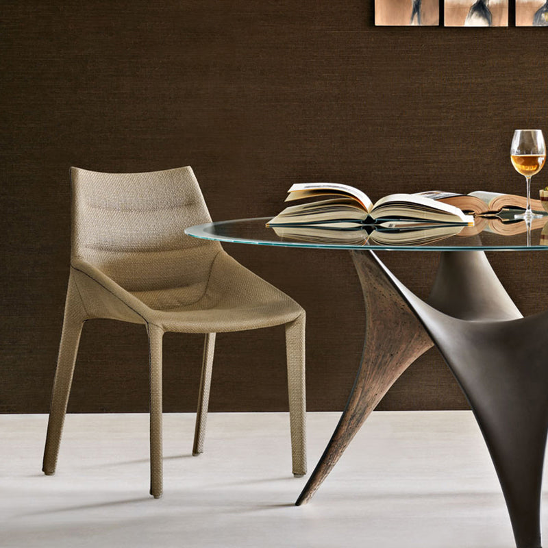 Sedie da pranzo laterale imbottite sedia laterale in vetro per casa