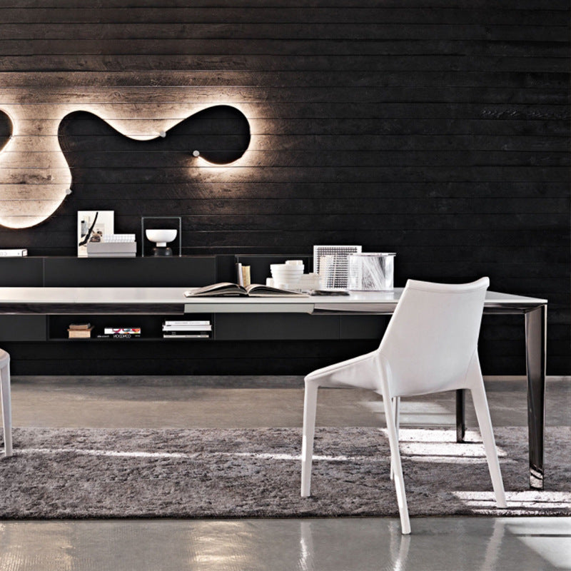 Sedie da pranzo laterale imbottite sedia laterale in vetro per casa