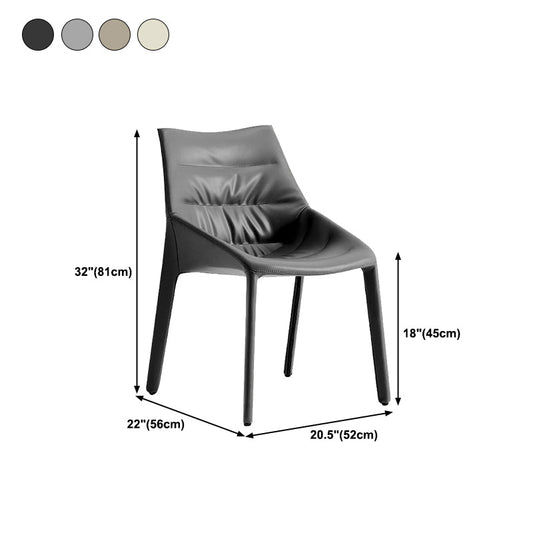 Upholstered Side Dining Chairs Faux Leather Side Chair Set for Home
