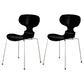 Stackable Armless Dining Chairs Contemporary Low Back Dining Side Chair Black 2 Piece Set Clearhalo 'Dining Chairs' 'Dining Tables & Seating' 'dining_chair' 'furn' 'furn_dining_chair' 'Furniture' 'Kitchen & Dining Furniture' 5589909