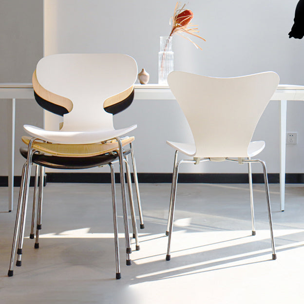 Stackable Armless Dining Chairs Contemporary Low Back Dining Side Chair Clearhalo 'Dining Chairs' 'Dining Tables & Seating' 'dining_chair' 'furn' 'furn_dining_chair' 'Furniture' 'Kitchen & Dining Furniture' 5589913