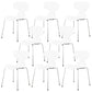 Stackable Armless Dining Chairs Contemporary Low Back Dining Side Chair White 8 Piece Set Clearhalo 'Dining Chairs' 'Dining Tables & Seating' 'dining_chair' 'furn' 'furn_dining_chair' 'Furniture' 'Kitchen & Dining Furniture' 5589925