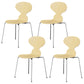 Stackable Armless Dining Chairs Contemporary Low Back Dining Side Chair Wood 4 Piece Set Clearhalo 'Dining Chairs' 'Dining Tables & Seating' 'dining_chair' 'furn' 'furn_dining_chair' 'Furniture' 'Kitchen & Dining Furniture' 5589931