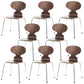 Stackable Armless Dining Chairs Contemporary Low Back Dining Side Chair Walnut 8 Piece Set Clearhalo 'Dining Chairs' 'Dining Tables & Seating' 'dining_chair' 'furn' 'furn_dining_chair' 'Furniture' 'Kitchen & Dining Furniture' 5589939