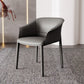 Contemporary Arm Dining Chairs Faux Leather Low Back Dining Side Chair