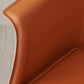 Contemporary Arm Dining Chairs Faux Leather Low Back Dining Side Chair