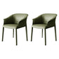Contemporary Arm Dining Chairs Faux Leather Low Back Dining Side Chair