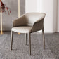 Contemporary Arm Dining Chairs Faux Leather Low Back Dining Side Chair