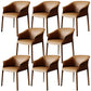 Contemporary Arm Dining Chairs Faux Leather Low Back Dining Side Chair