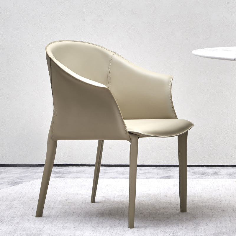 Faux Leather Dining Arm Chair Upholstered Dining Accent Chair