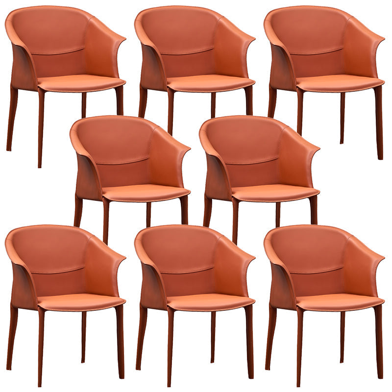 Faux Leather Dining Arm Chair Upholstered Dining Accent Chair