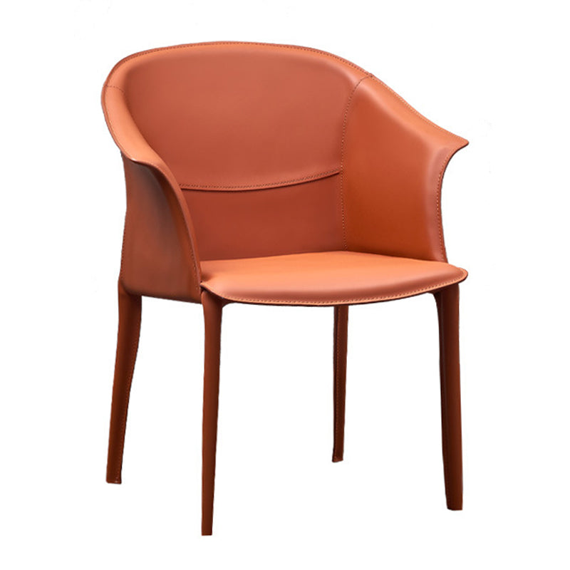 Faux Leather Dining Arm Chair Upholstered Dining Accent Chair