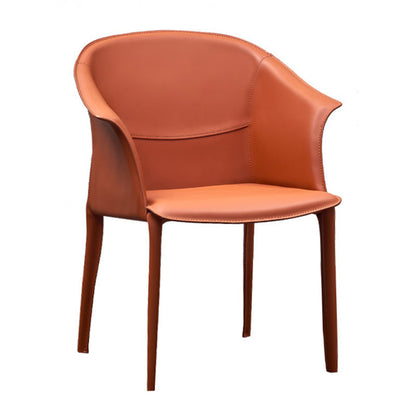 Faux Leather Dining Arm Chair Upholstered Dining Accent Chair