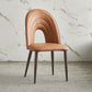 Contemporary Armless Dining Chairs Faux Leather Open Back Dining Side Chair