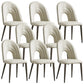 Contemporary Armless Dining Chairs Faux Leather Open Back Dining Side Chair