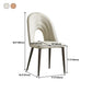 Contemporary Armless Dining Chairs Faux Leather Open Back Dining Side Chair