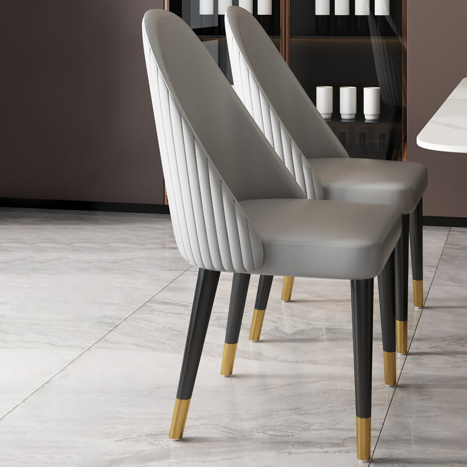 Green and Gray Dining Chairs Glam Style Parsons Dining Side Chair