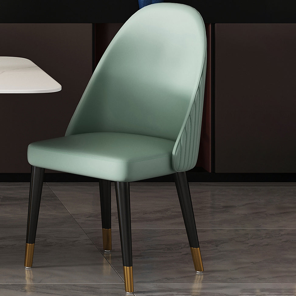Green and Gray Dining Chairs Glam Style Parsons Dining Side Chair