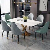 Green and Gray Dining Chairs Glam Style Parsons Dining Side Chair