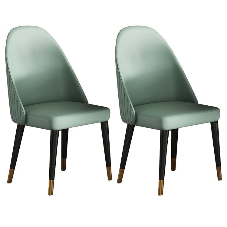 Green and Gray Dining Chairs Glam Style Parsons Dining Side Chair
