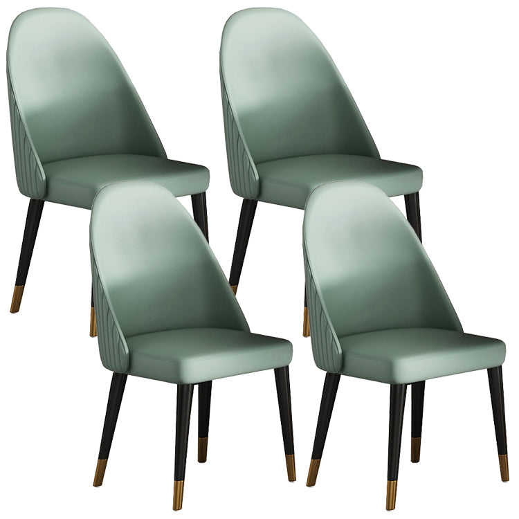 Green and Gray Dining Chairs Glam Style Parsons Dining Side Chair