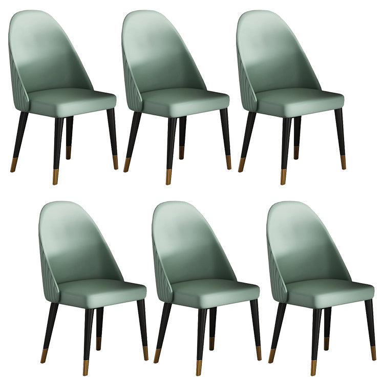 Green and Gray Dining Chairs Glam Style Parsons Dining Side Chair