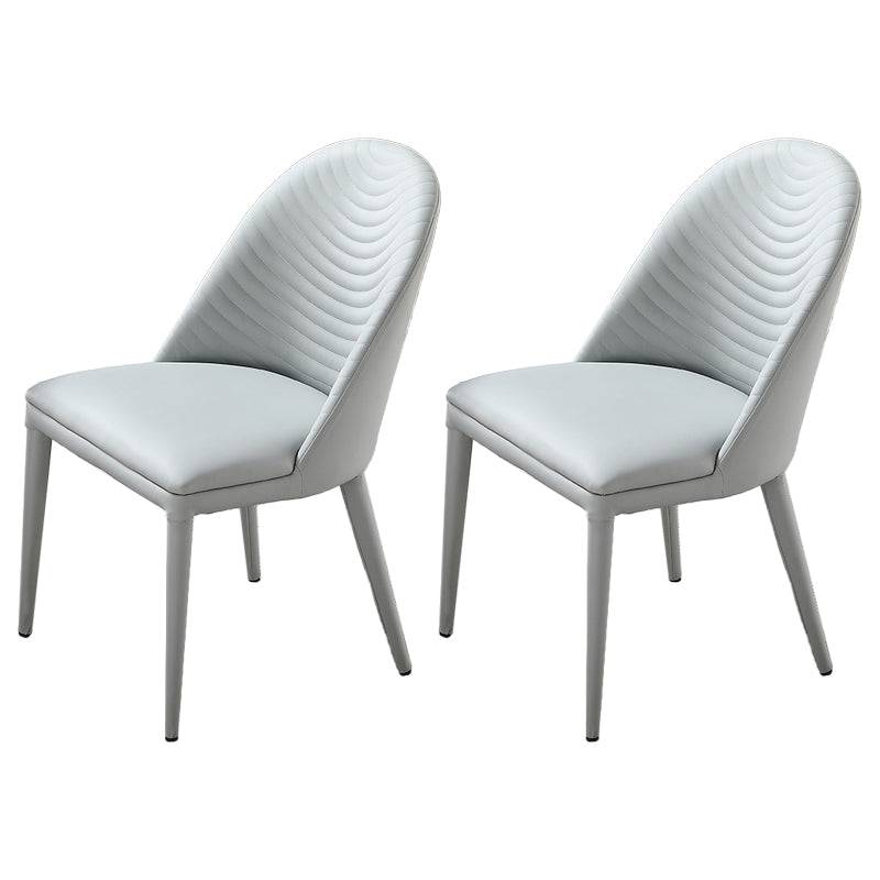 Silla de comedor con tapicería acento de comedor de cuero sintético