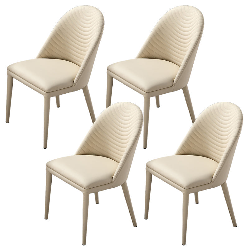 Silla de comedor con tapicería acento de comedor de cuero sintético