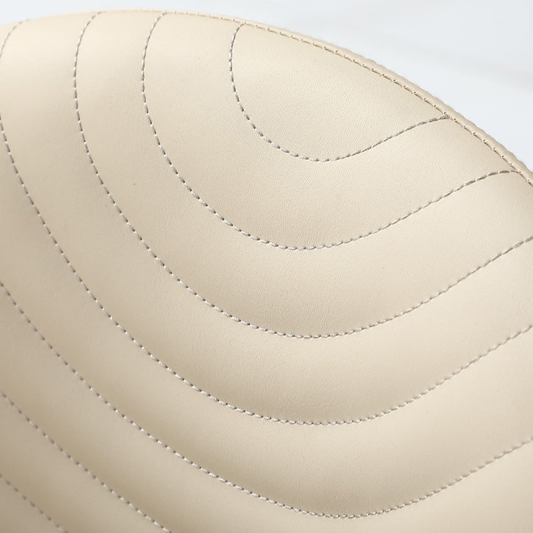 Silla de comedor con tapicería acento de comedor de cuero sintético