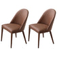 Silla de comedor con tapicería acento de comedor de cuero sintético