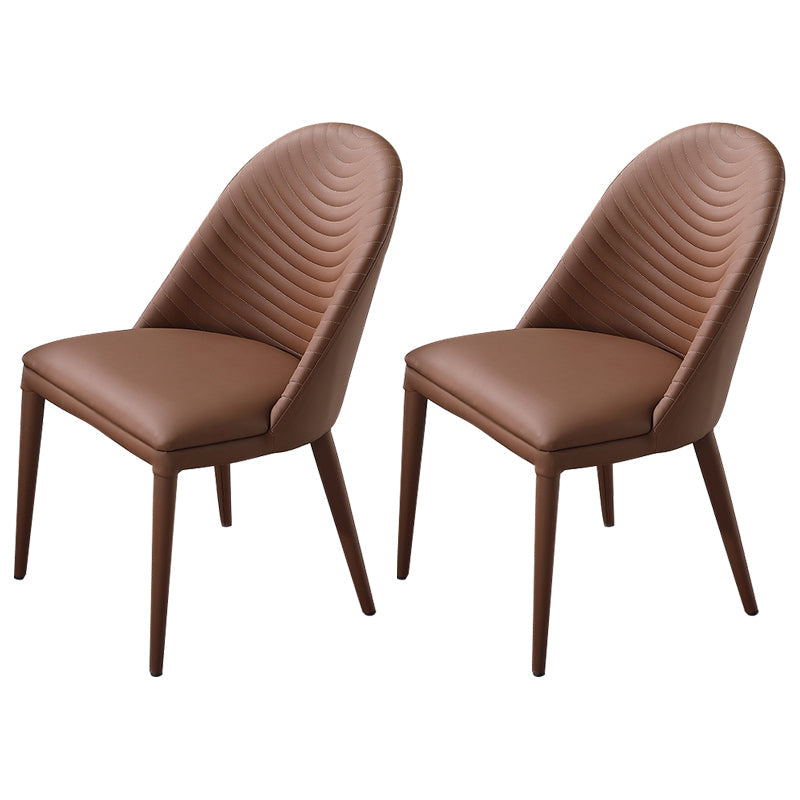 Silla de comedor con tapicería acento de comedor de cuero sintético