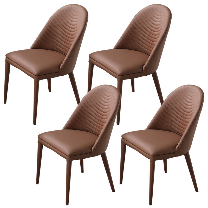 Silla de comedor con tapicería acento de comedor de cuero sintético
