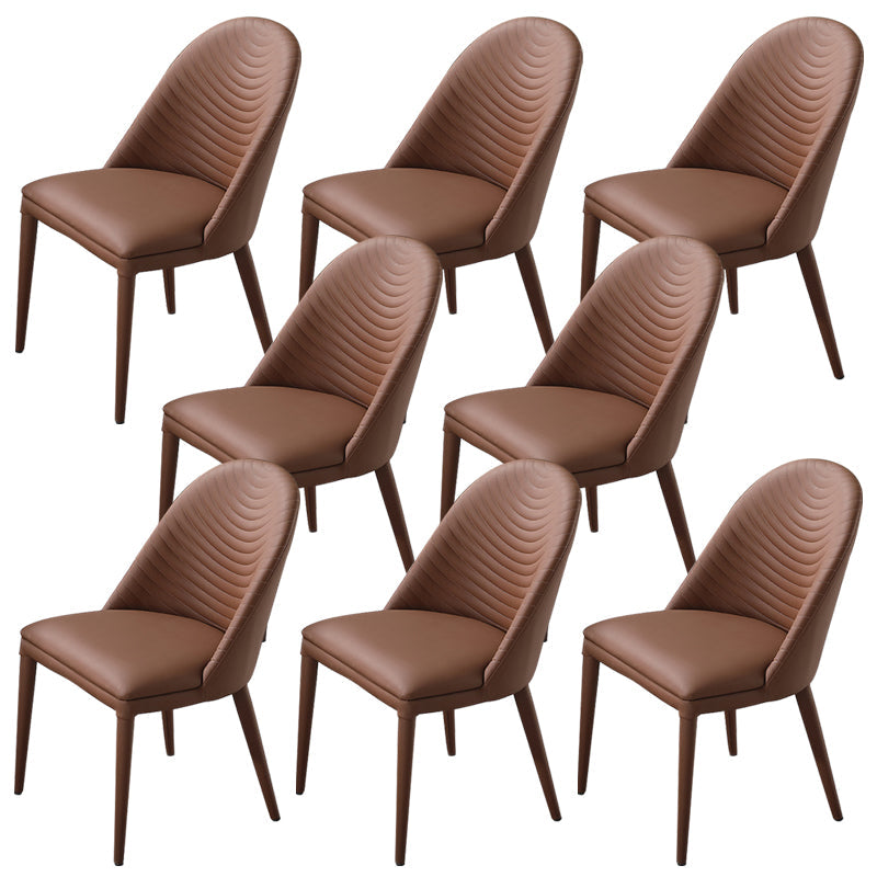 Silla de comedor con tapicería acento de comedor de cuero sintético