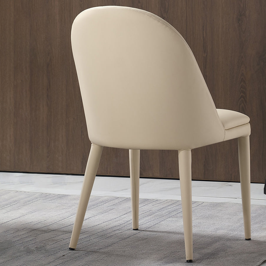 Silla de comedor con tapicería acento de comedor de cuero sintético