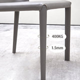 Sillas de comedor sin brazo de cuero sintética silla de comedor moderna para casa
