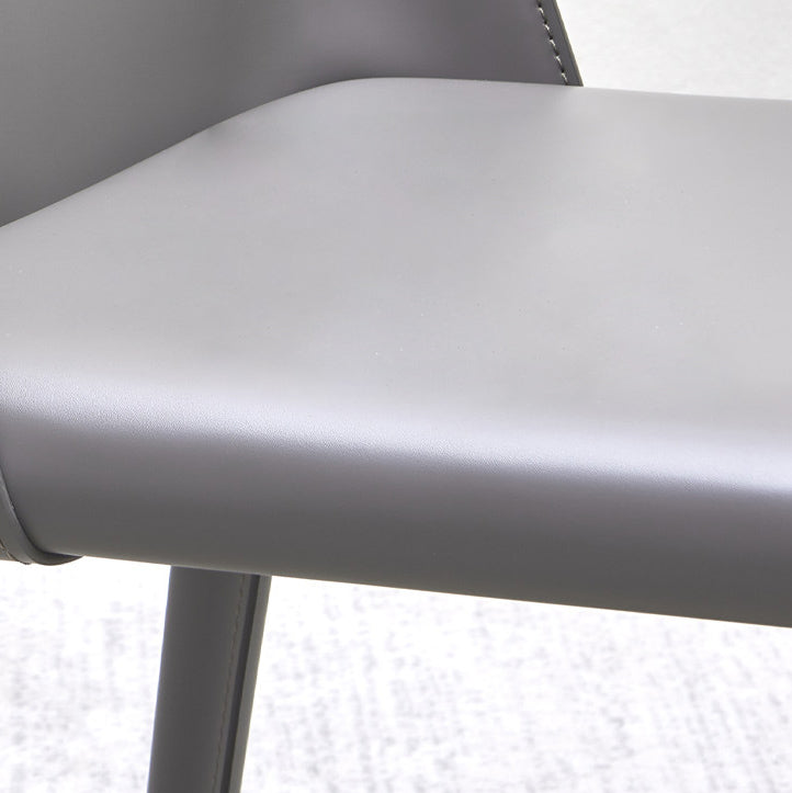 Sillas de comedor sin brazo de cuero sintética silla de comedor moderna para casa