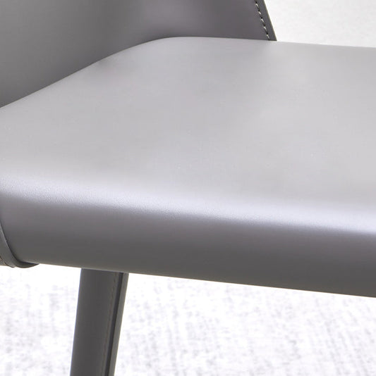Faux Leather Armless Dining Chairs Modern Dining Room Chair for Home