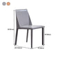Sillas de comedor sin brazo de cuero sintética silla de comedor moderna para casa