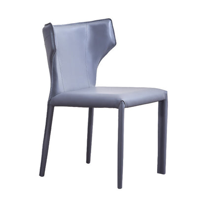 Sedia laterale di Wingback Fuce sedie da pranzo senza bracciole in pelle per la casa