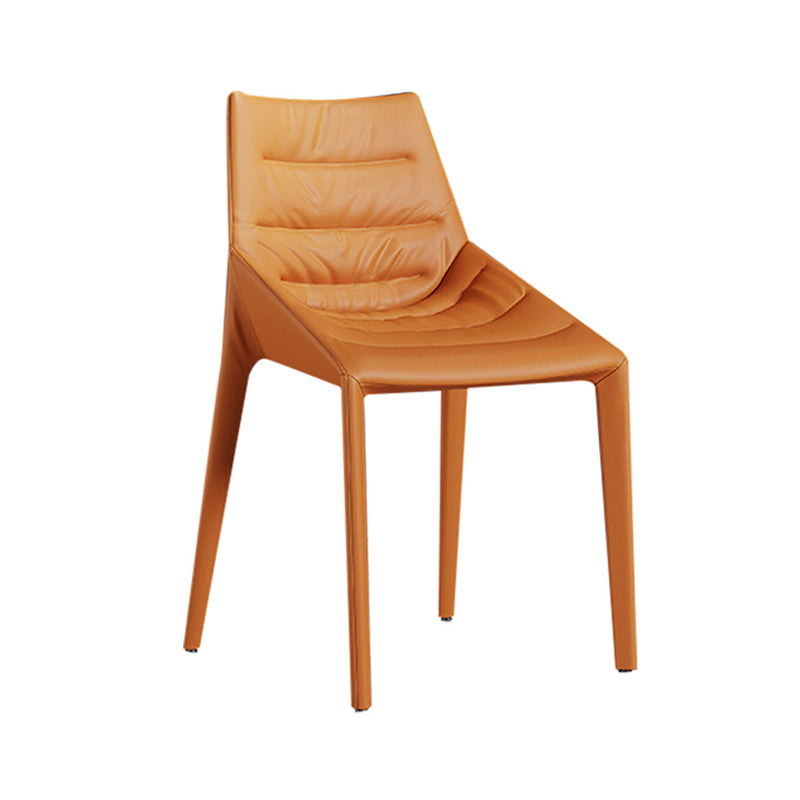 Sedia laterale in pelle finta set di sedie da pranzo laterale moderna