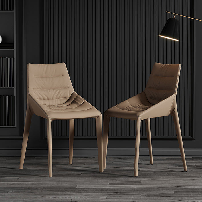 Sedia laterale in pelle finta set di sedie da pranzo laterale moderna