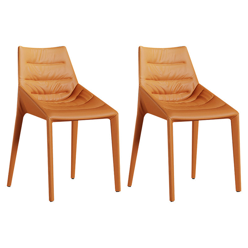Sedia laterale in pelle finta set di sedie da pranzo laterale moderna