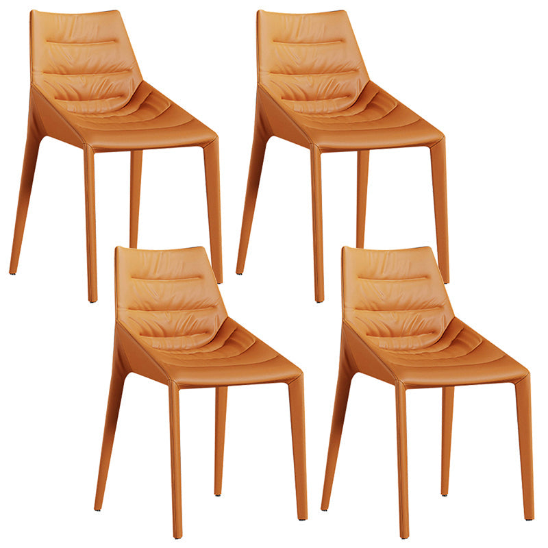 Sedia laterale in pelle finta set di sedie da pranzo laterale moderna