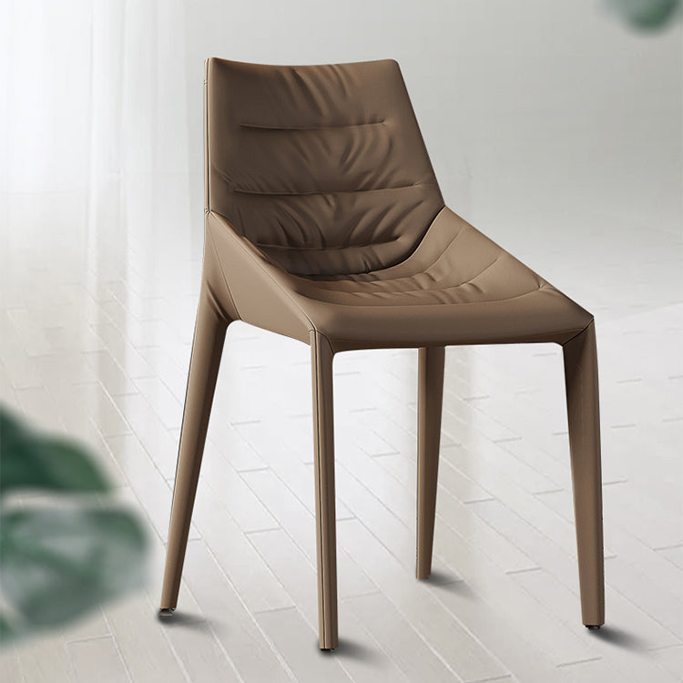 Sedia laterale in pelle finta set di sedie da pranzo laterale moderna
